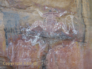 The aboriginal art site at Nourlangie Rock -This photo is offered only as promotion of living Aboriginal culture and Aboriginal Tourism in Australia